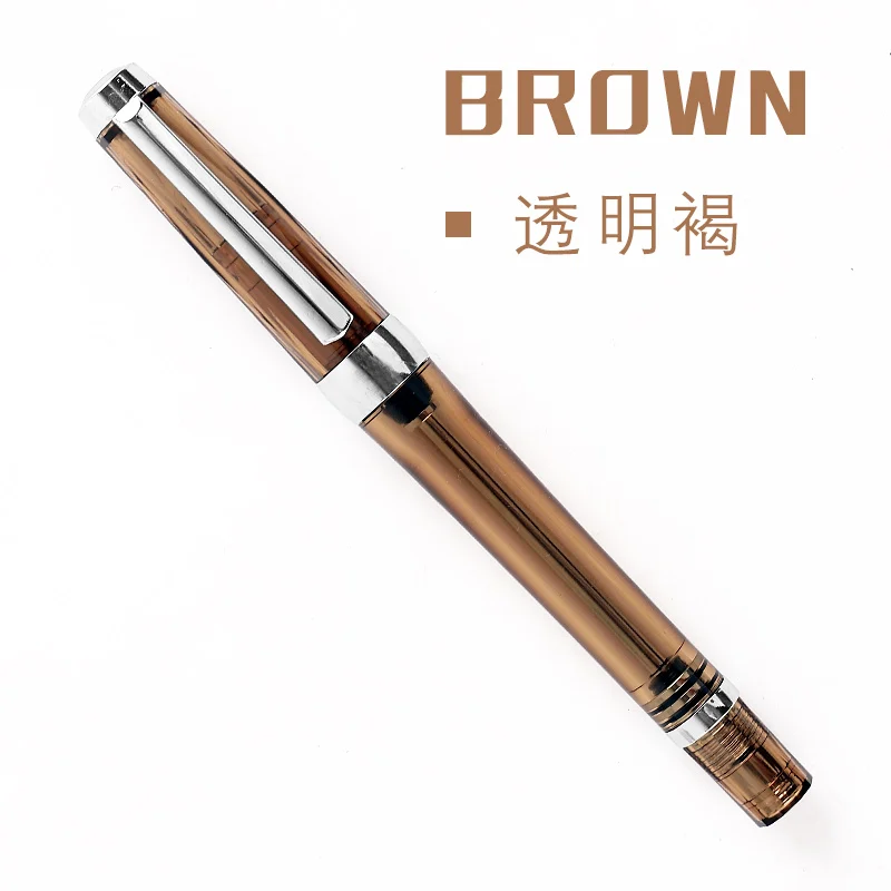 Brown(3013 Logo) КРЫЛО Sung снасти 3013 паили 013 вакуумные перьевая ручка смолы прозрачный 0,38 мм/0,5 мм чернильная ручка NIB - Цвет: Brown(3013 Logo)