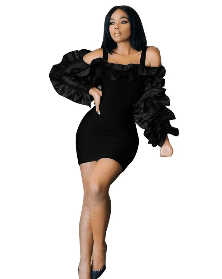 

2021 sexy fashion summer sleeveless suspender dress tight dress low cut buttock open back V-neck party miniskirt