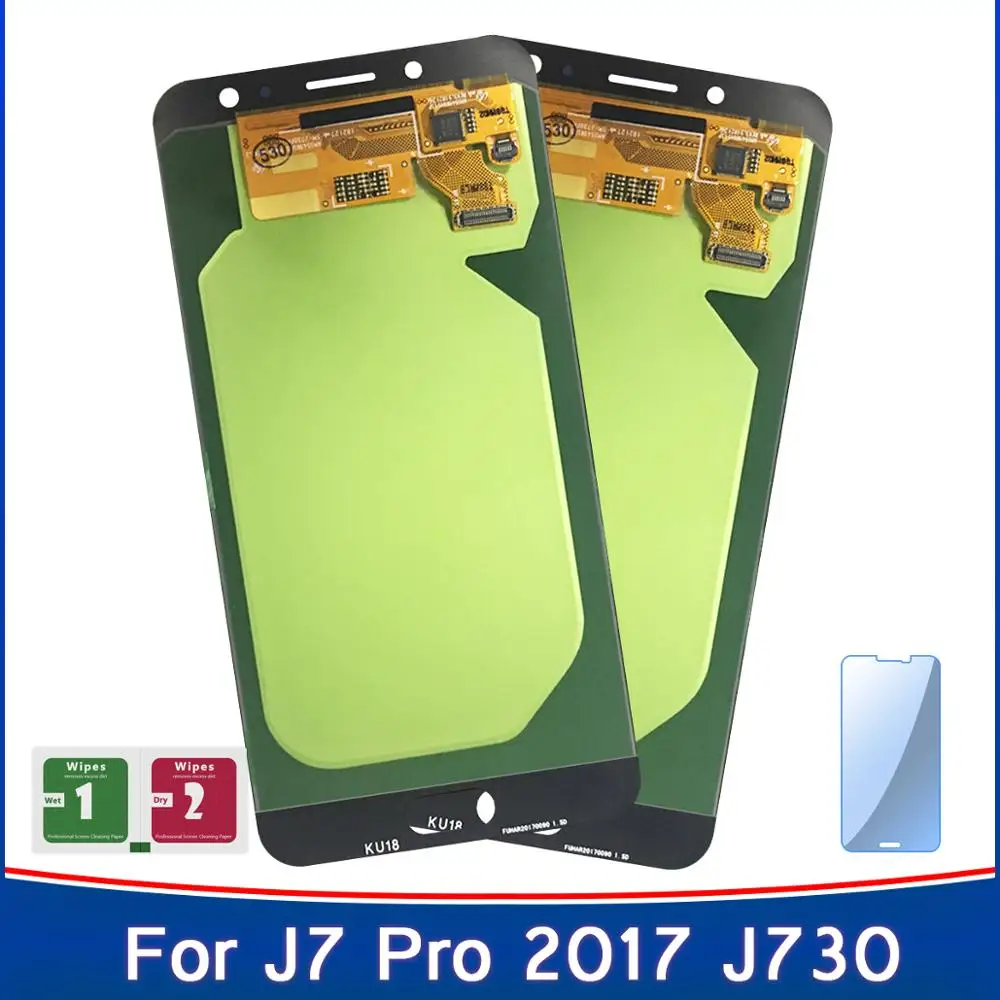 2 шт. 100% оригинальный Супер AMOLED 5 ''дисплей для SAMSUNG Galaxy J7 Pro 2017 J730 J730F