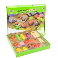 wooden simulation fruit cut and happy childrens cognitive toys parent child interactive educational toys