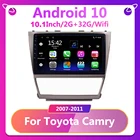 Автомагнитола на Android для Toyota Camry 6 40 50 2007-2011, мультимедийный видеоплеер с навигацией, GPS, 2 Din, DVD, стерео, головное устройство