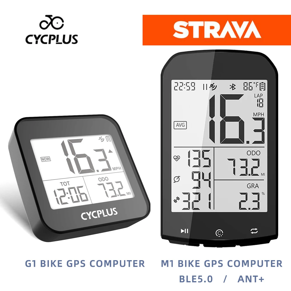 

CYCPLUS M1 G1 GPS Bike Computer Wireless ROAD MTB Bicycle Cycling BLE ANT+ Waterproof Odometer Speedometer