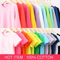 autumn new 100 cotton kids t shirt candy color long sleeve baby boys girls t shirt children pullovers tee girl boys clothes
