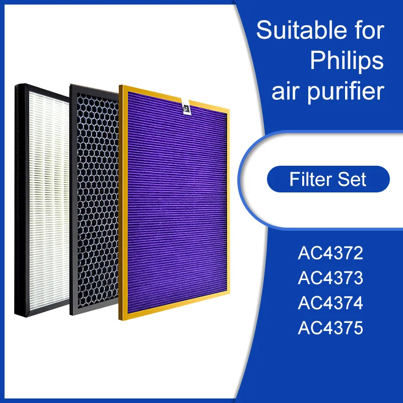 

Replacement AC4154 AC4153 AC4151 H13 Hepa and Activated Carbon Filter For Philips AC4372 AC4373 AC4374 AC4375 Air Purifier Parts