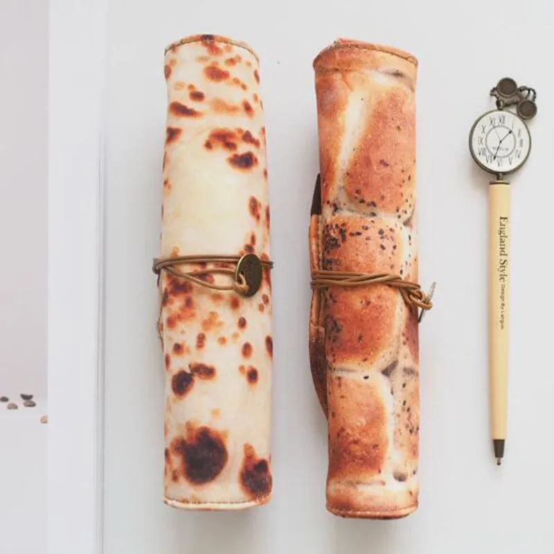 

Cartoon Cute Stationery Pancake Roll Pencil Bag School Students Pu Leather Storage Bag Pencil Case
