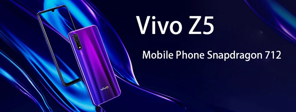 Сток Vivo Z5 4G LTE мобильный телефон Snapdragon712 Android 9,0 6,3" 2340x1080 8 Гб ram 128 ГБ rom мобильный телефон с идентификацией лица МП