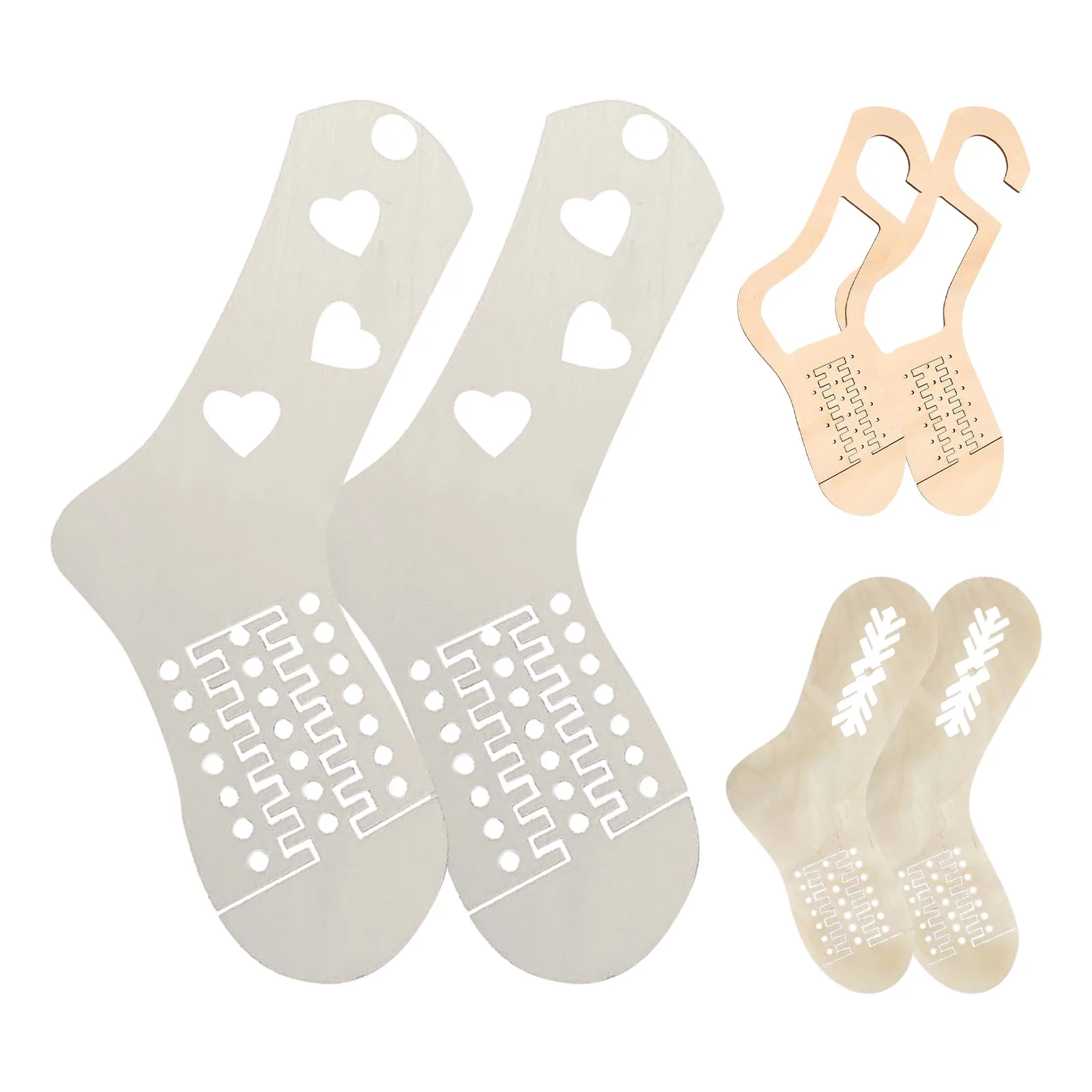 

Homemade Socks Model Fashionable Woven Stocking Blockers DIY Wooden Sock Model Practical Socks Template For Knitter Household Kn