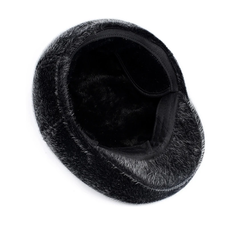 Зимняя мужская шапка-ушанка из искусственного меха для вождения газетчика берет