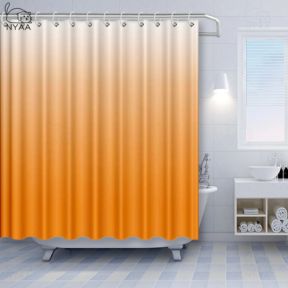 Занавеска для душа NYAA закат вдохновляющий оранжевый цвет современный дизайн