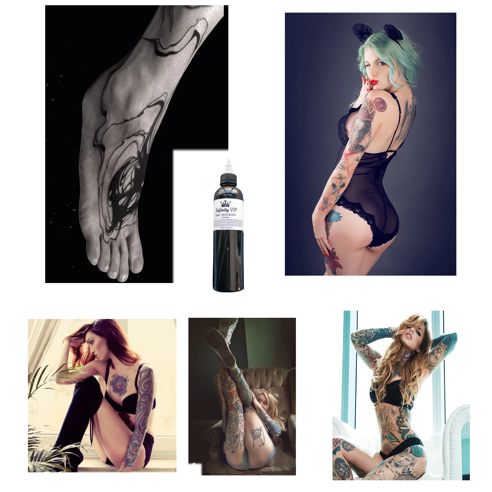 

250ml High Quality Permanent Tattoo Ink for Lining and Shading Newest Tribal Liner Shader Pigment Body Painting Black Pigment