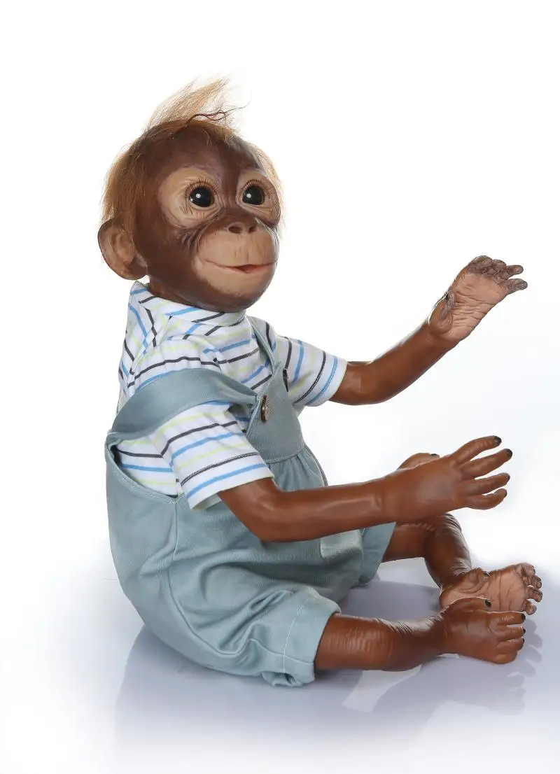 20 дюймов силиконовые куклы Reborn Apes 50 см игрушечная обезьянка Детская кукла мягкое тело