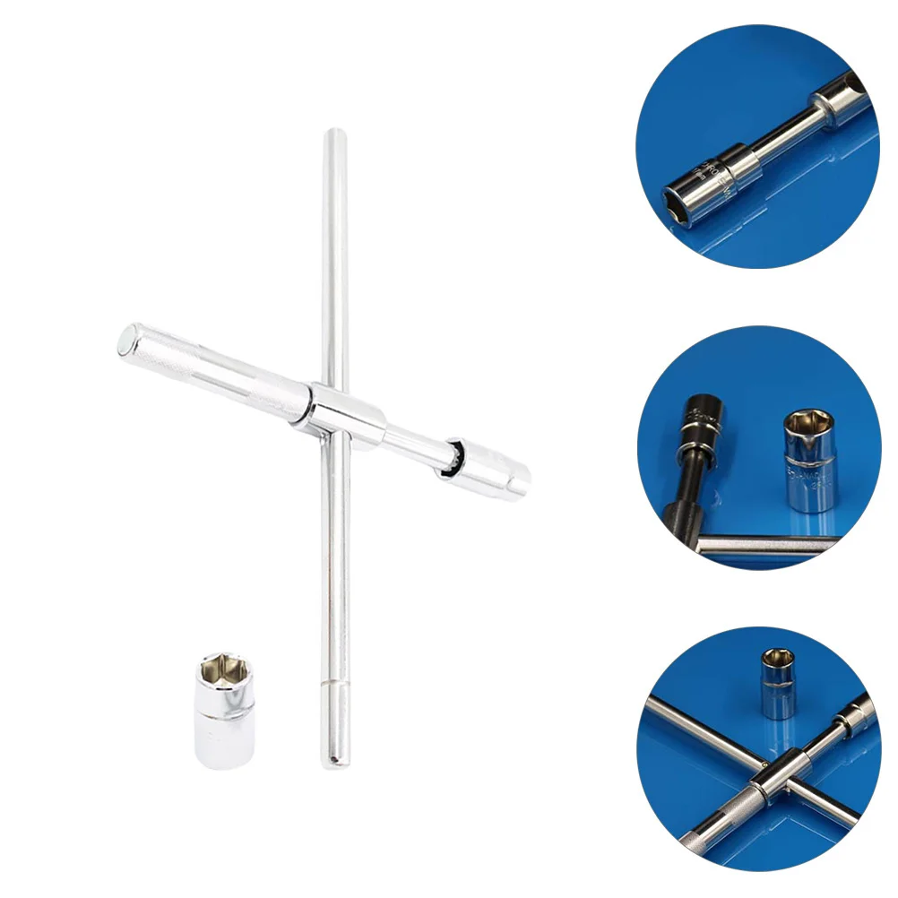 

Ручной инструмент MACTANT, 1 шт., телескопический гаечный ключ, 4-ходовой универсальный ключ для шин, набор с 2 головками для ремонта автомобильны...