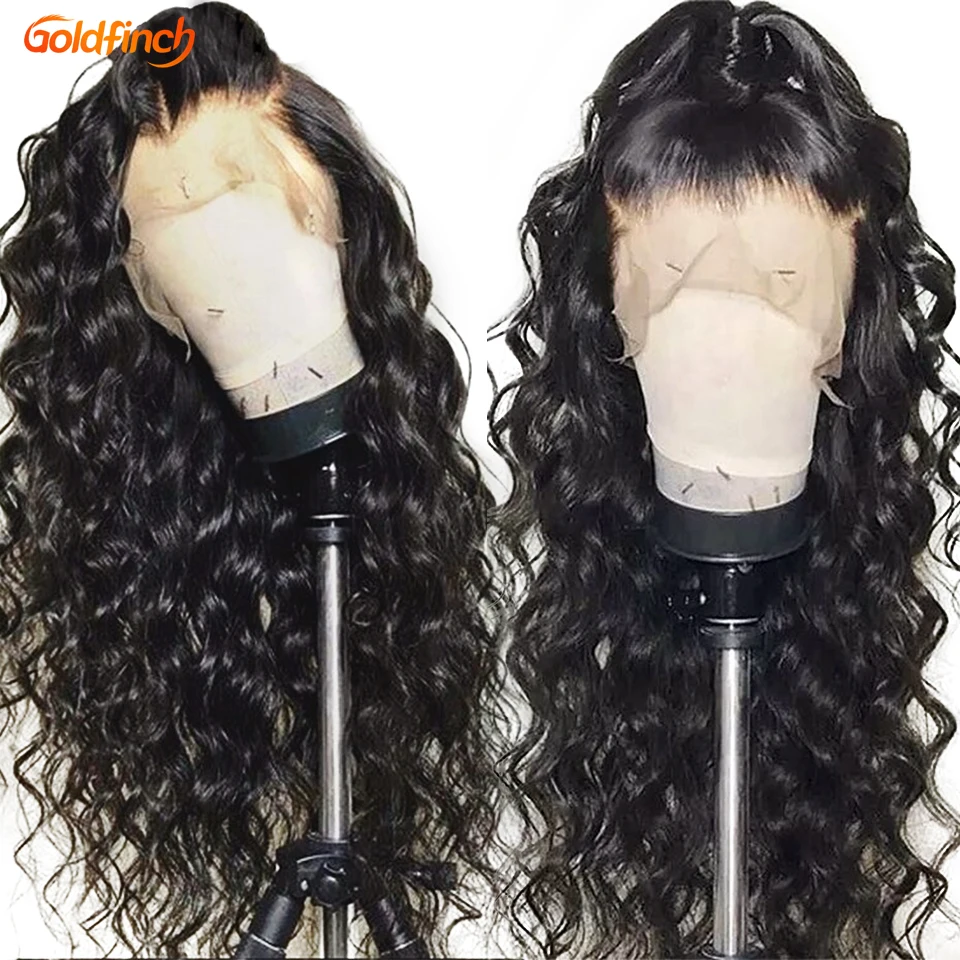30 дюймовый парик на сетке спереди свободная глубокая волна без клея Remy