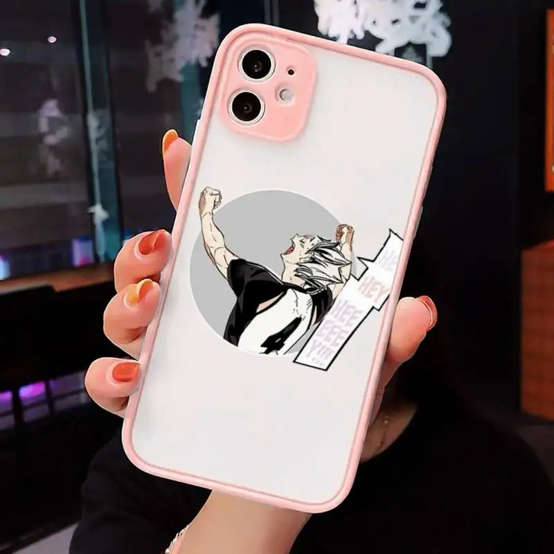 

HAIKYUU School badge style Phone Cases Matte Transparent For iPhone 12 Mini 11 Pro XR XS Max 7 8 Plus