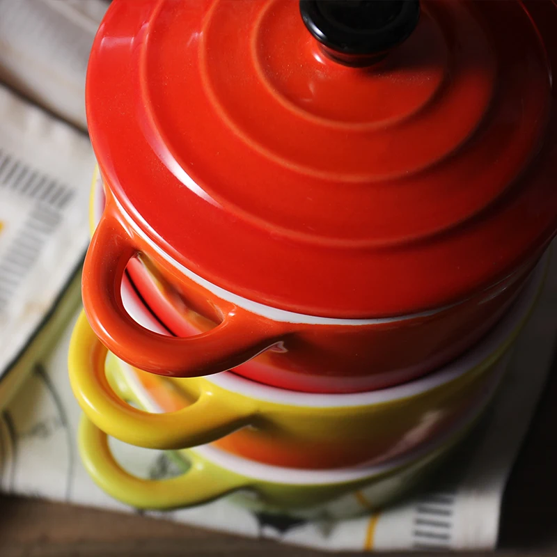 Керамический бинауральный круглый горшок в японском стиле керамическая миска