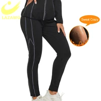 lazawg womens weight loss pants sweat sauna shapers sauna sweat hot slimming leggings female sports pants workout fitness shorts