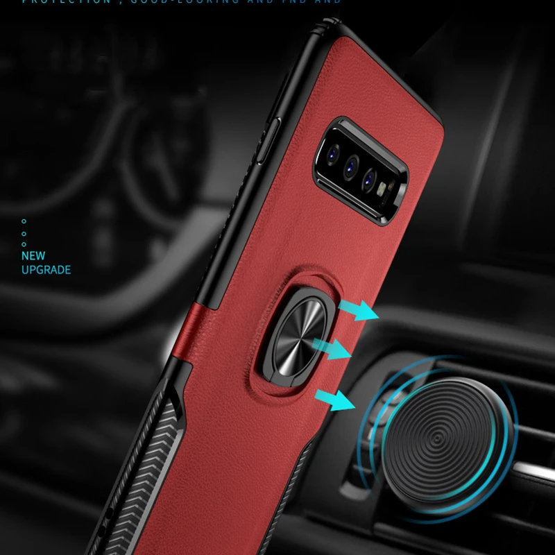 Lamorniea для samsung Galaxy S10 чехол металлическое кольцо автомобильная подставка силиконовый чехол для телефона samsung Galaxy S10 S8 S9 Plus S10E Note 8 9