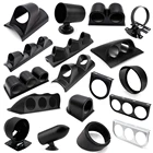 Универсальный держатель счетчики автомобилей, 2 дюйма, 52 мм, черный, одинарный, двойной, тройной Автомобильный манометр для автомобиля с левым и правым приводом, для манометров 2 дюйма, 52 мм