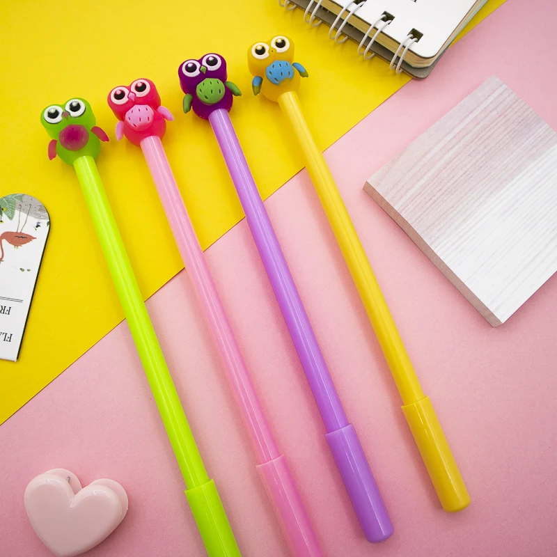 

1PCS Cute Owl Animal Gel Pen Black Blue Ink Needle Tip 0.5mm Writting Plastic Color Pen Office Stationery School Supplies