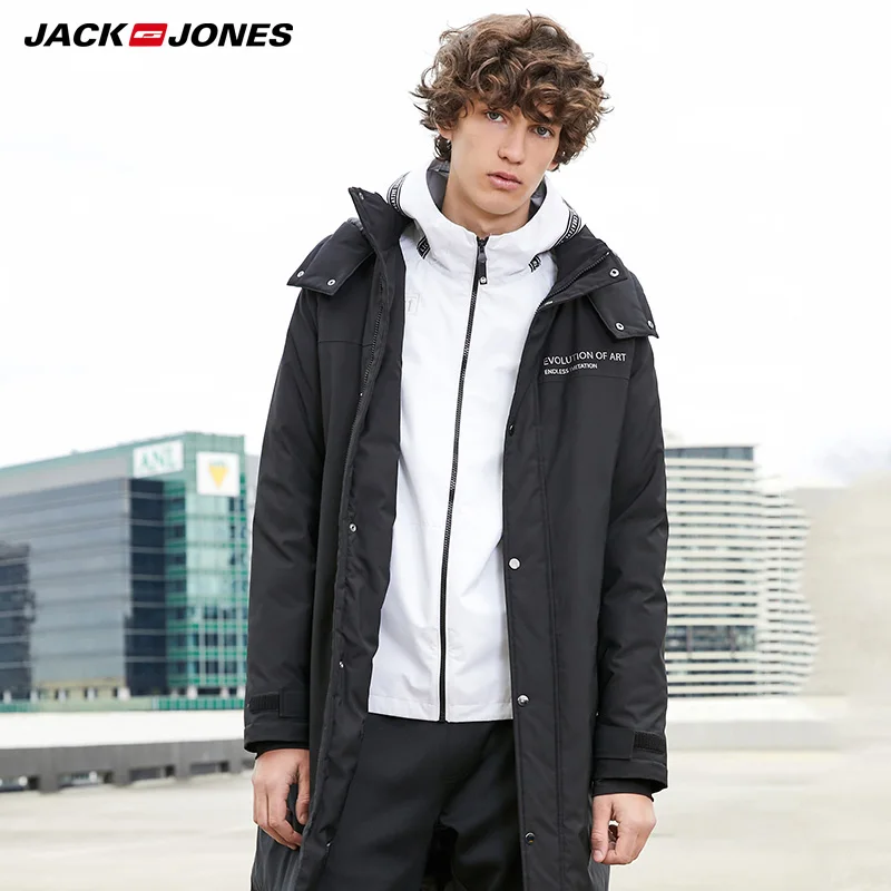 JackJones мужская зимняя куртка средней длины со светоотражающими буквами |