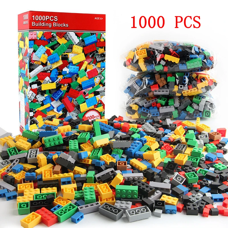1000/500 PCS Building Blocks Compatible with Lego Diy Classic Parts Model Adult Kids Toys MOC Designer Creator City