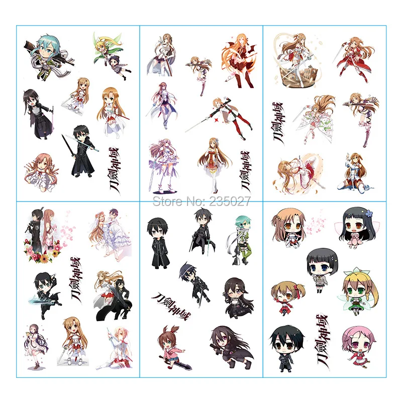 

120 листов/партия, наклейки на стену в виде меча из аниме «Сан-киригая»