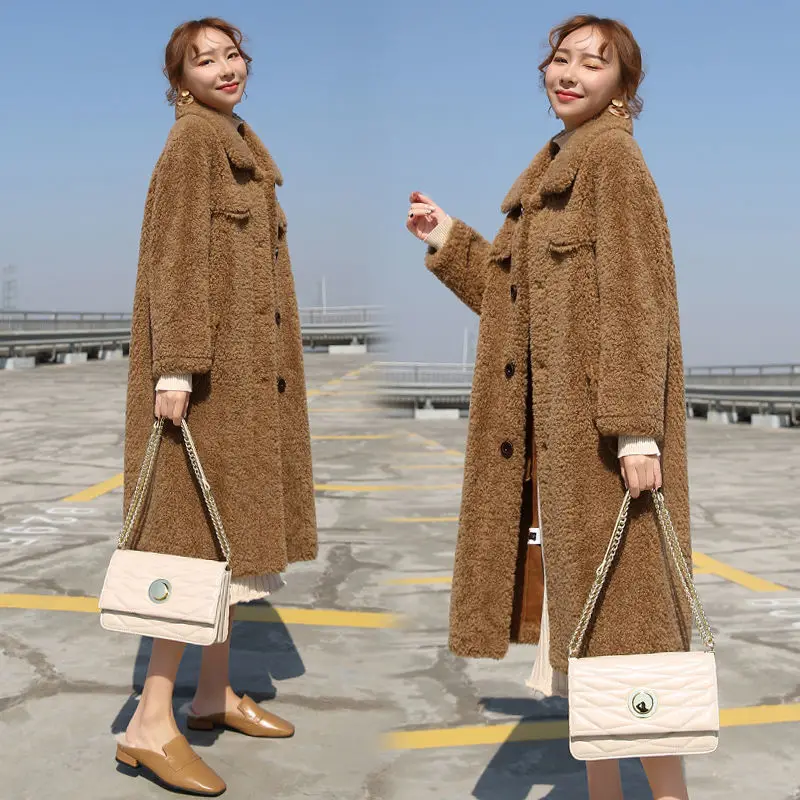 Осенняя/зимняя женская верхняя одежда куртка пальто с искусственным мехом из