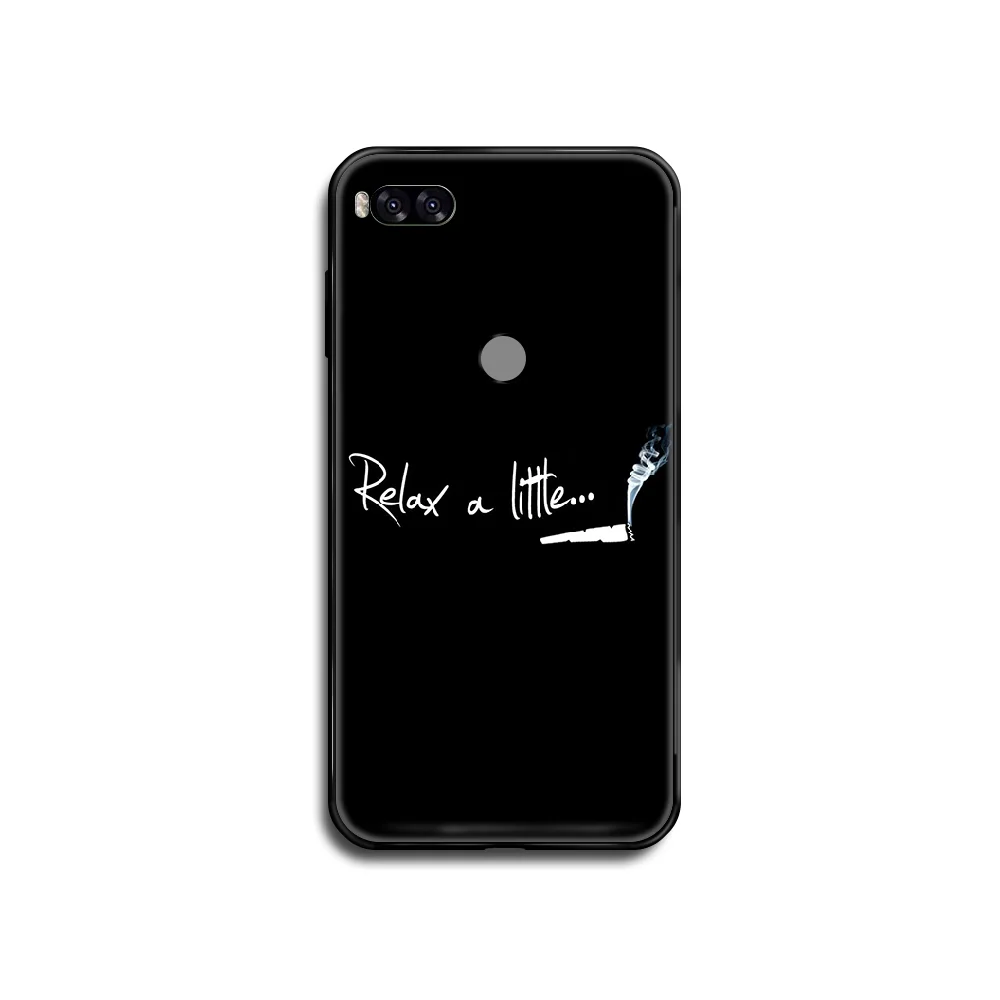 

Cigarette Smoking Smoke Phone case cover hull For Xiaomi Redmi Mi Note 3 5 6 8 9 A1 2 Max3 Mix2 X SE Lite Pro black shell luxury