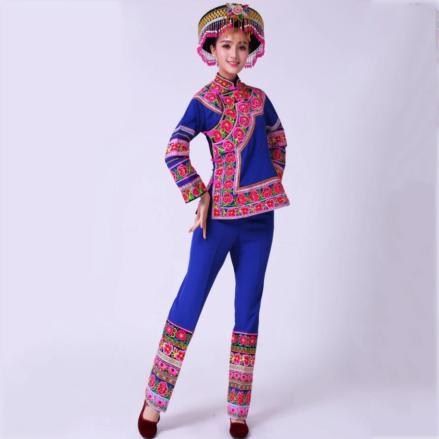 Женская одежда с вышивкой hmong этническая женская костюм Мяо яркая для праздников