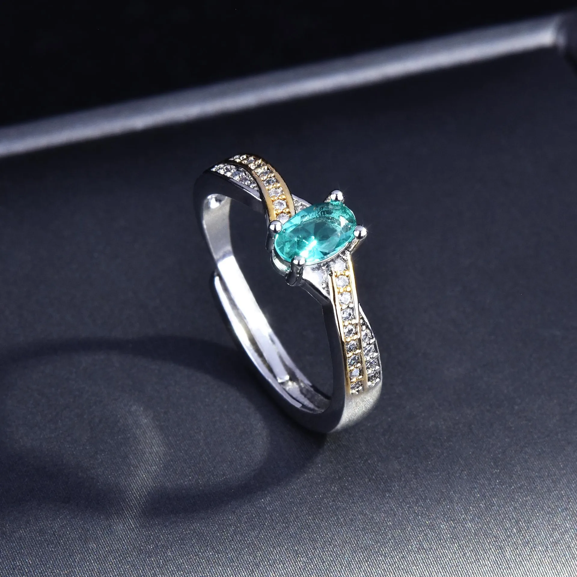 

DIWENFU 925 Silver Wedding Bands Ring for Women Precious Diamond Side Stone Jewellry Bizuteria Diopside Gemstone Anels Females