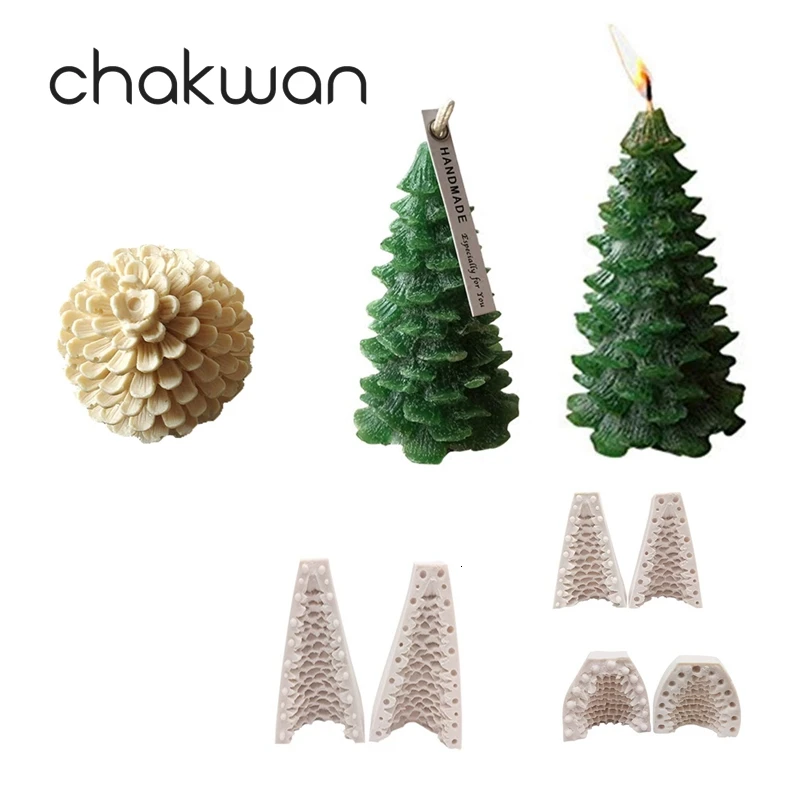 3D Рождественский сосновый конус силиконовая форма для торта свеча пчелиный воск