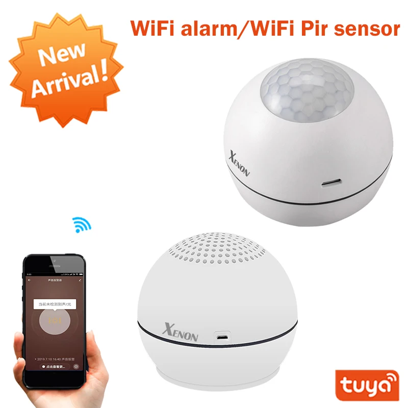 

Tuya Wifi Human Body Smart Motion Sensor Smart Home Burglar Alarm Pir Detector Siren Remote Monitoring Tuya App Home Security