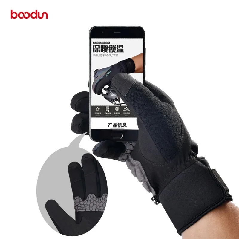 Autumn Winter Waterproof Cycling Gloves Full Finger Warm Thermal Road Mountain Bike MTB Gloves Shockproof Gel Pad Bicycle Gloves