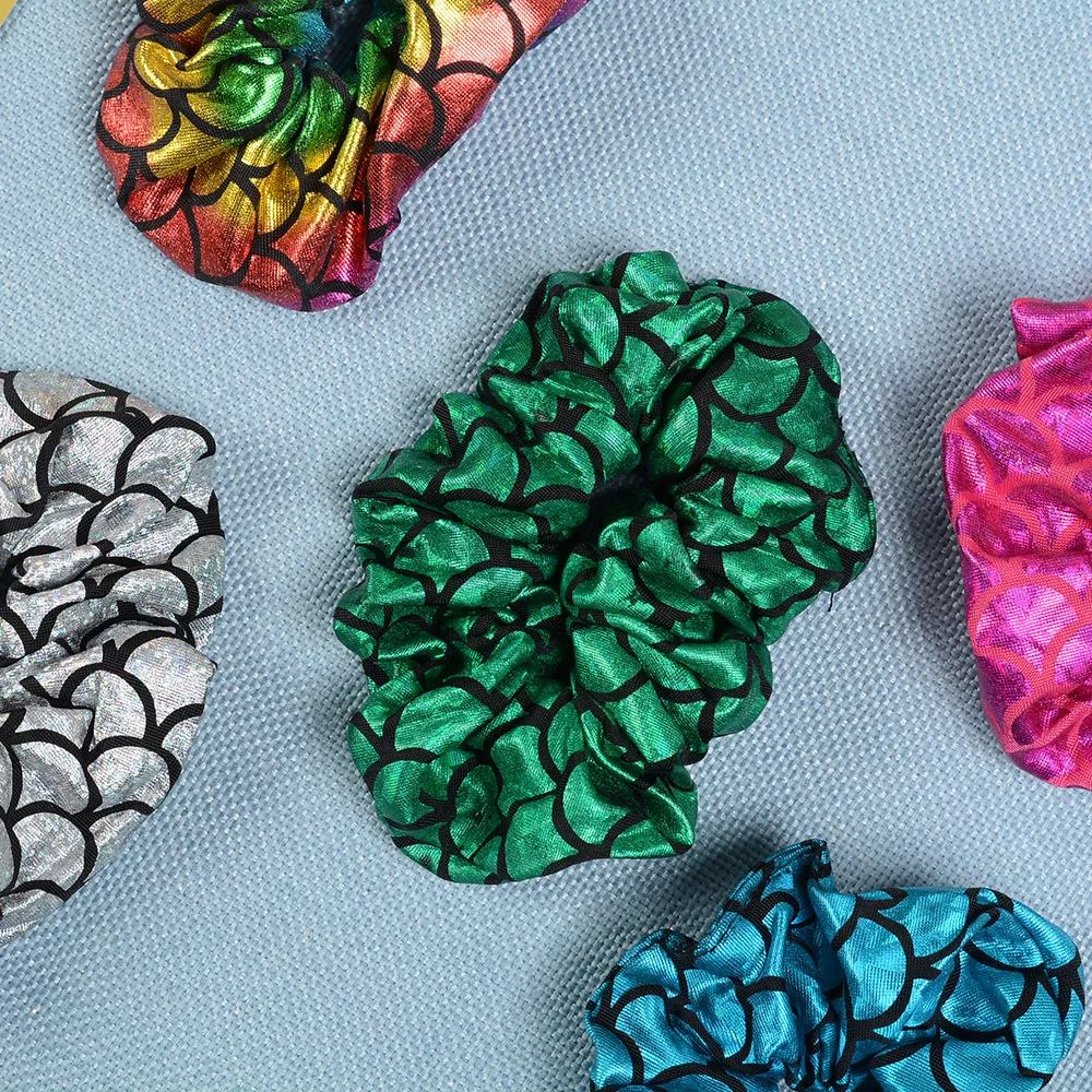 Женские эластичные резинки для волос яркие шелковые хвостика аксессуары с