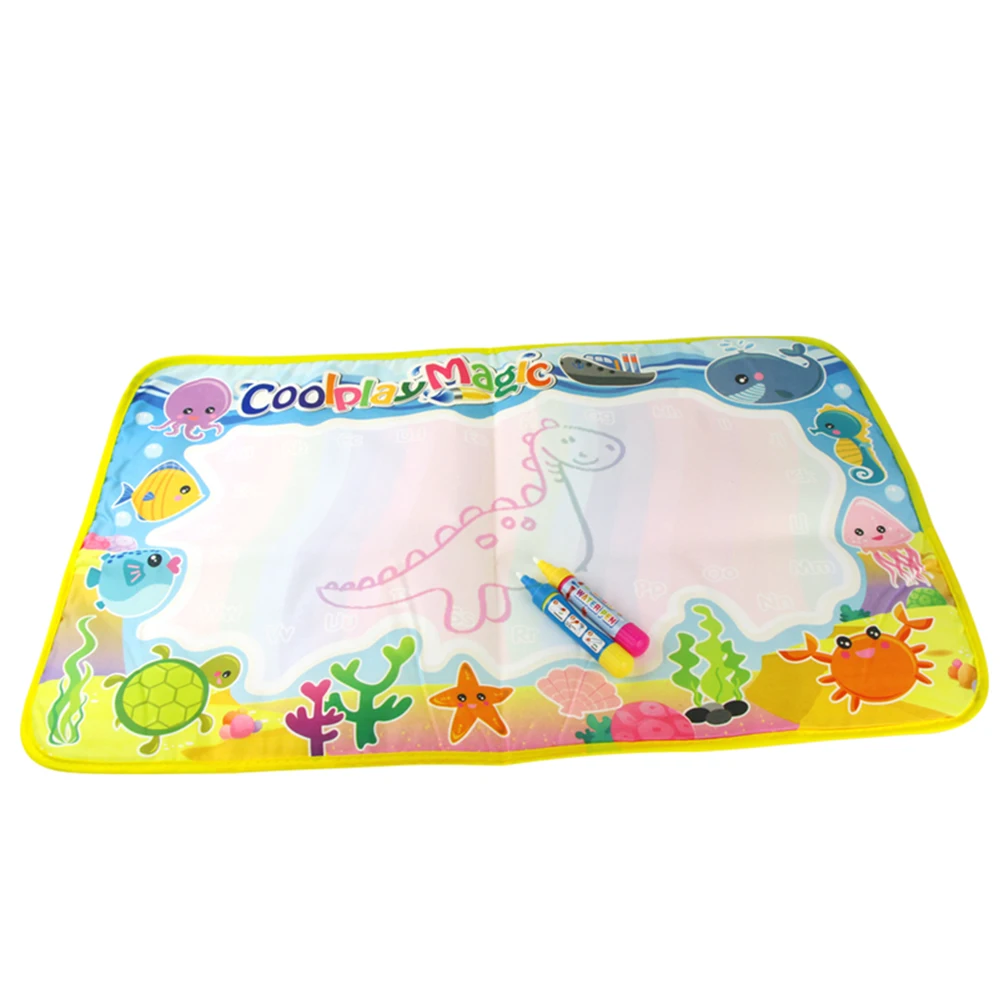 Большой детский коврик для рисования водой доска развивающая игрушка 2 ручки