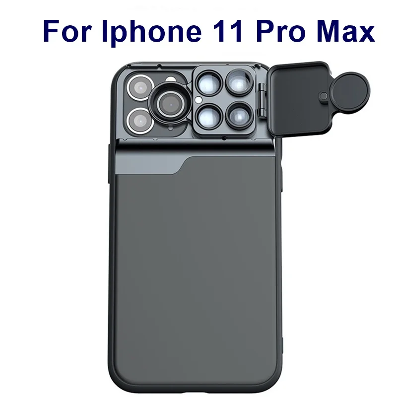 Tongdaytech объектив камеры для Iphone X XR XS 11 Pro MAX 6 в 1 чехол для телефона рыбий глаз Широкоугольный макро объектив Para Celular рыбий глаз
