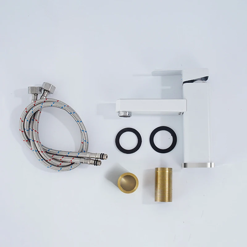 Белый цифровой светодиодный кран для ванной комнаты настенный умывальника с