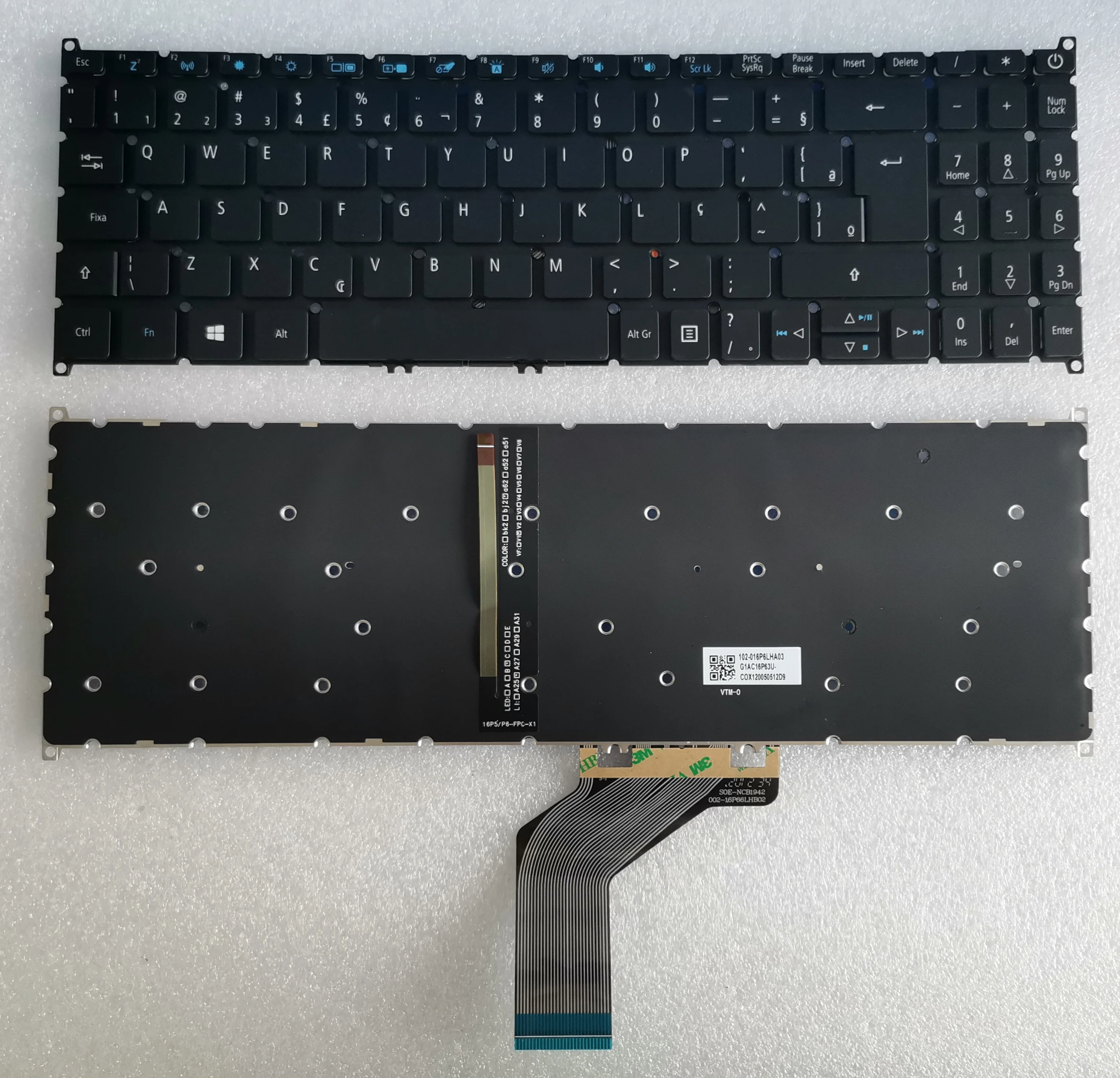 Новинка для Acer, Бразилия, языковая планшетофон, телефон с подсветкой,  модель N17P4, клавиатура для ноутбука с подсветкой FRU sv05p _ a74sbwl |  AliExpress