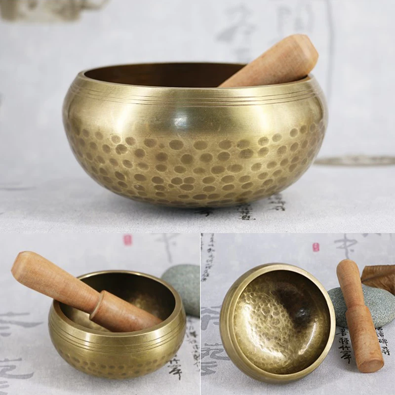 

Tibetan handmade Bowl Nepal Singing Bowl Ritual Music Therapy Home Decoration Tibetan Singing Bowl Religious Supplies 2019