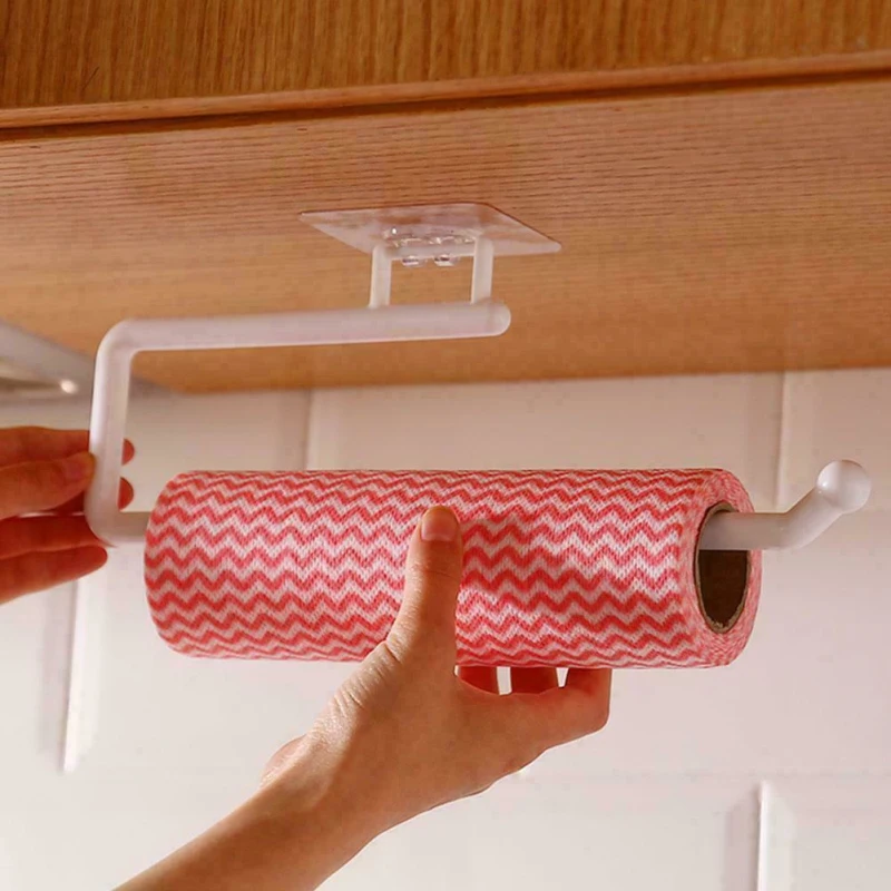 

Kitchen Paper Roll Holder Towel Hanger Rack Bar Cabinet Rag Hanging Holder Shelf Toilet Paper Holders Storage Rack For Bathroom