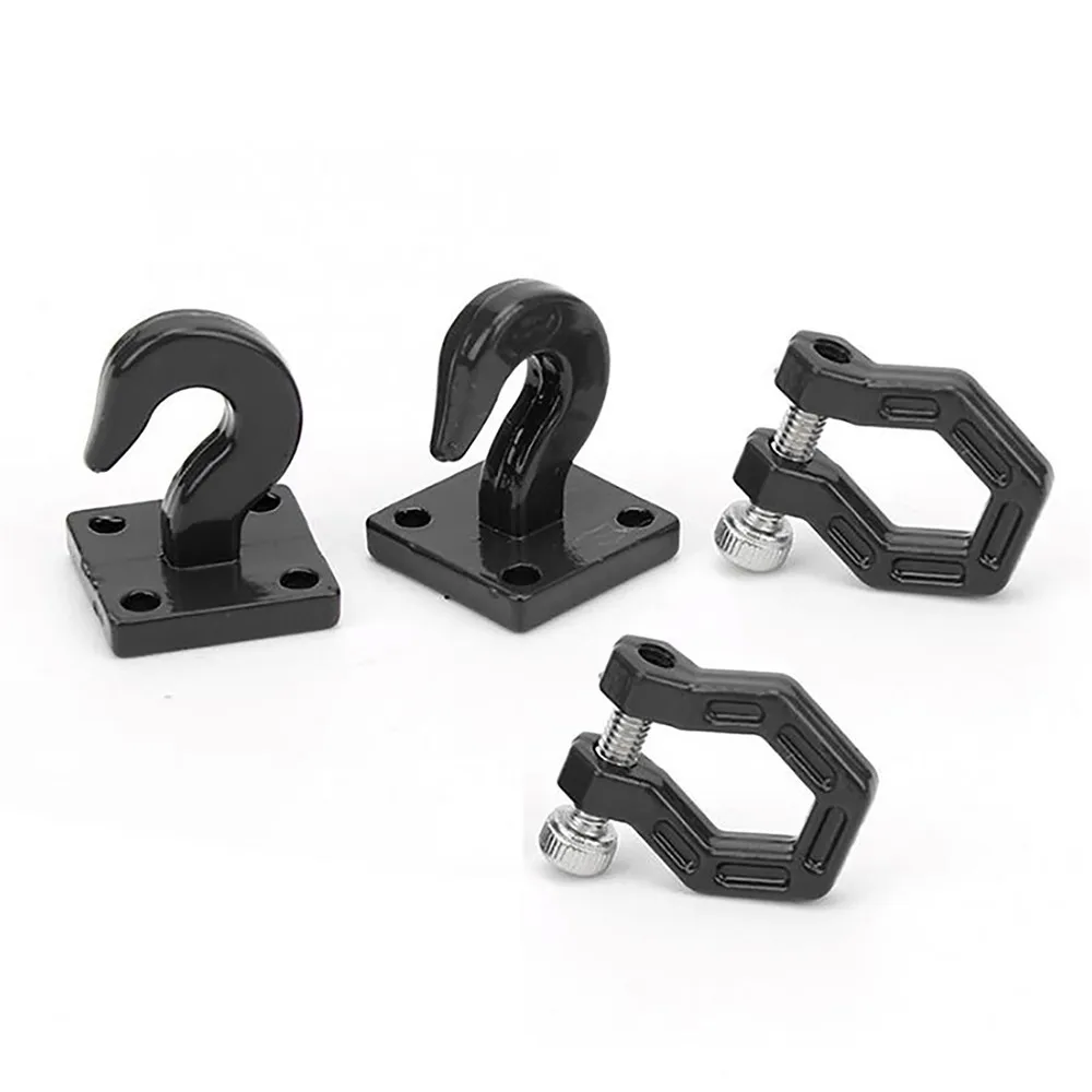 

Metal Trailer Tow Hook Buckle Set for Axial SCX10 90046 D90 RC Climbing Car Accessories