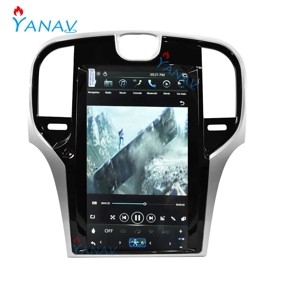 

for-chrysler 300C 2012 13.3 inch android 2 car radio audio receiver car multimedia vertical screen Tesla style video DVD player