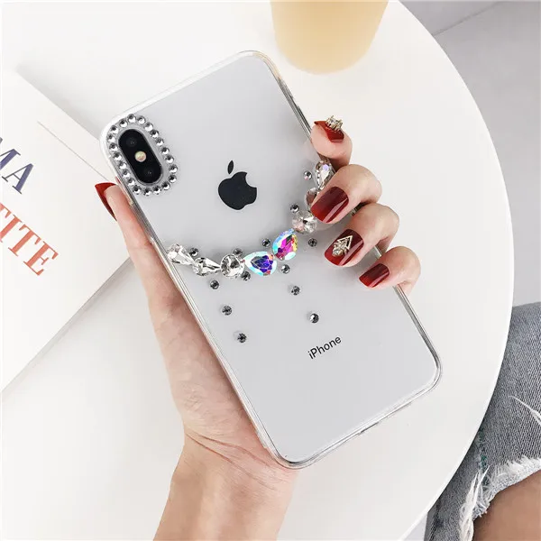 KJOEW мягкий чехол для iPhone XR X 8 7 6s Plus, блестящий прозрачный ТПУ для iPhone XS MAX, чехол для телефона, чехол для телефона - Цвет: T6