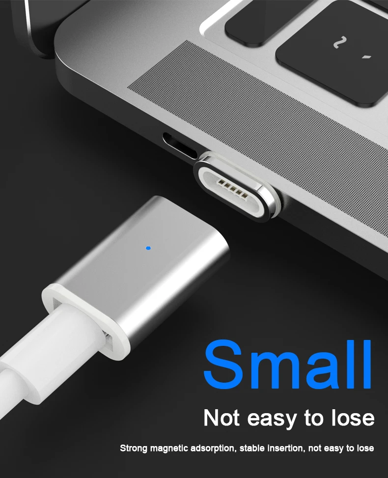 Магнитный USB C адаптер для iPhone XS X XR 8 7 поддержка QC3.0 8 Pin Micro usb type C зарядный разъем адаптер для huawei samsung