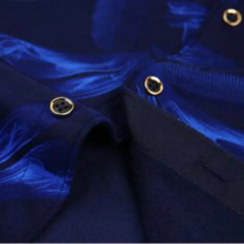 

Men Shirts Winter Warm Plus Velvet Outwear Printed Office Business Slim Korean Popular Large Size 4XL Fashion Comfortable Chic