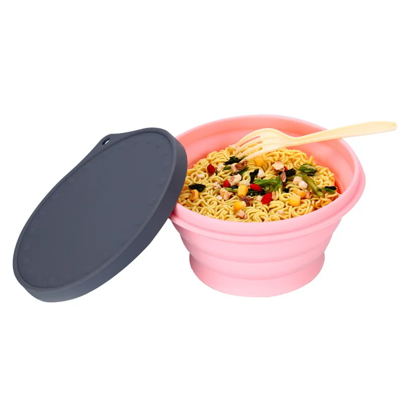 Переносная Складная Силиконовая дорожная коробка для пикника 750 мл|Столовые