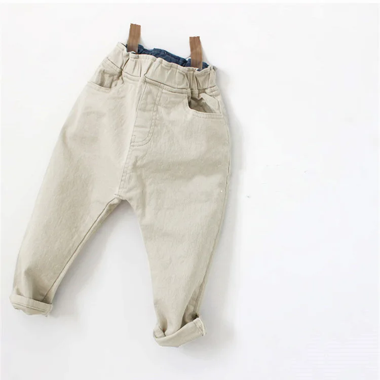 Детские брюки унисекс повседневные корейские осенние для мальчиков однотонные