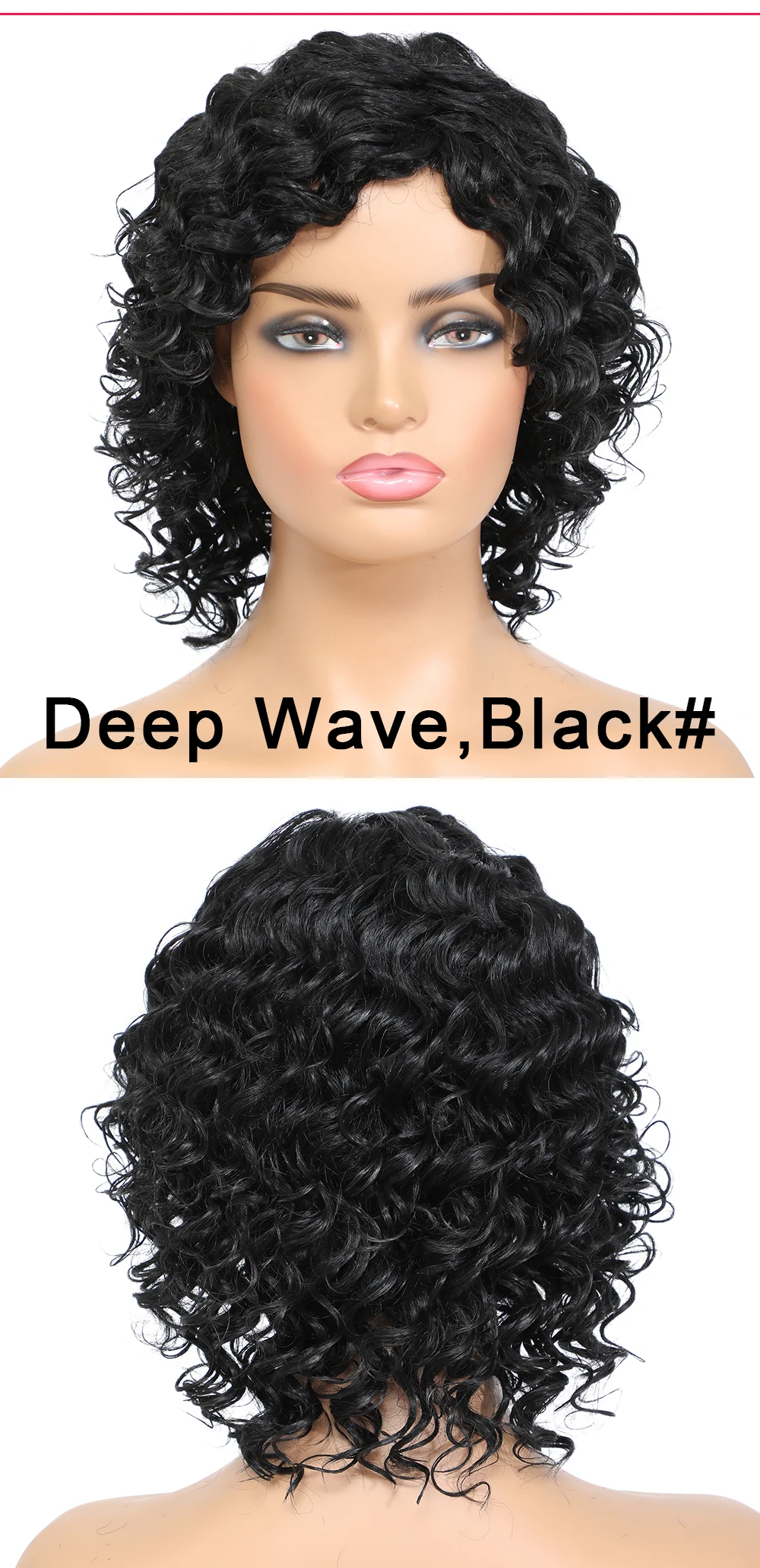 12” Short Hair Afro Kinky Curly Synthetic Wigs With Bangs For Black Women Ombre Blonde Red Glueles Cosplay Wig Perruque Courte