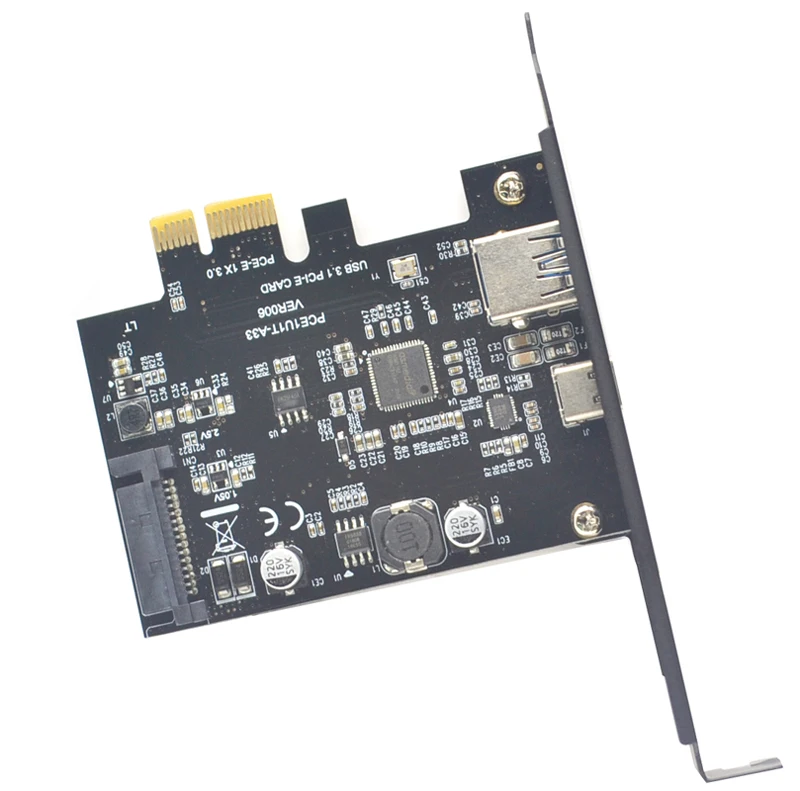 SuperSpeed USB 3 1 Type C + 0 PCI-Express Расширительная карта Riser 15pin SATA разъем питания PCIE X1 адаптер