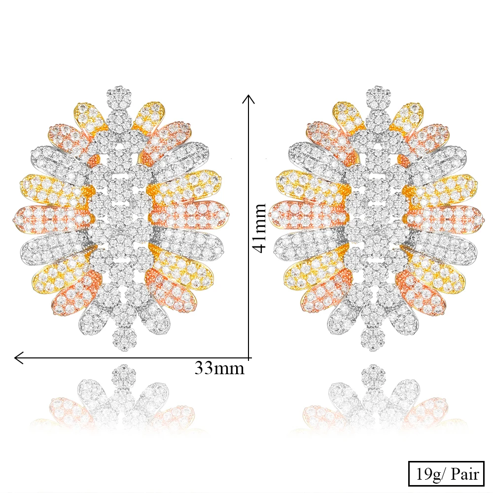 Женские серьги-гвоздики с фианитом 3 цвета |
